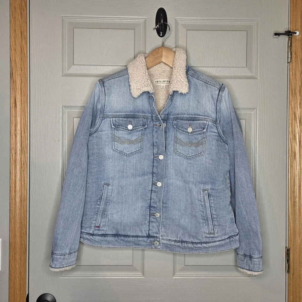 Idyllwind Women's Edgewood Sherpa Lined Denim Jacket Sz Large Western Wear - Picture 2 of 7